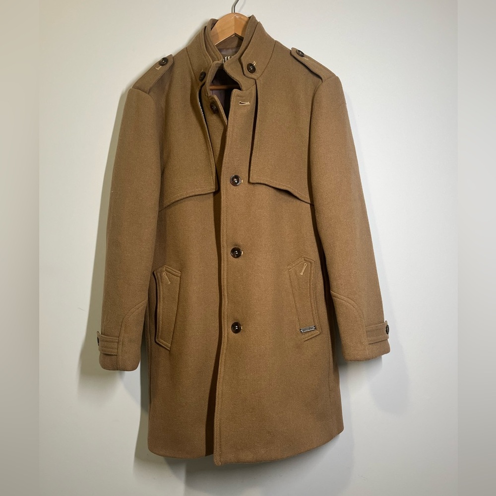 John Galliano Camel Wool Blend Overcoat 36|50 Size M